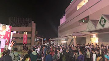 【れいわが茨城にｷﾀ━(ﾟ∀ﾟ)━! 山本太郎 ソーシャルディスタンス街宣】取手駅西口 10月14日 17時